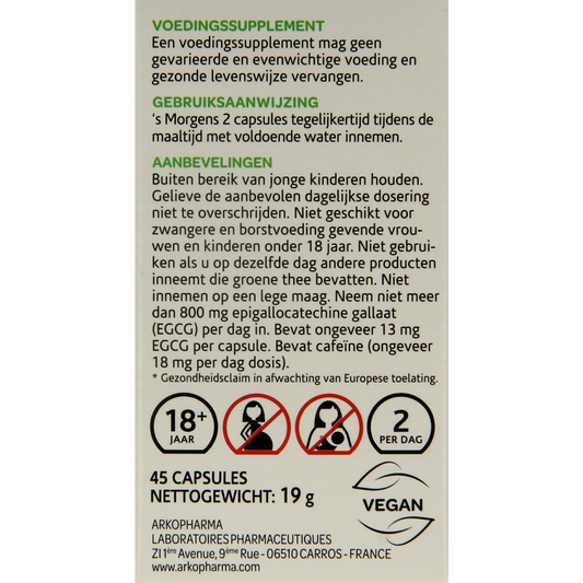 Arkocaps Groene thee bio 45.00 Capsules