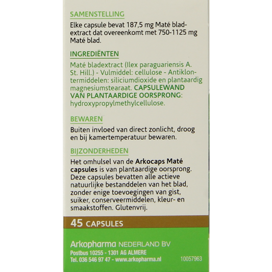 Arkocaps Mate 45.00 Capsules