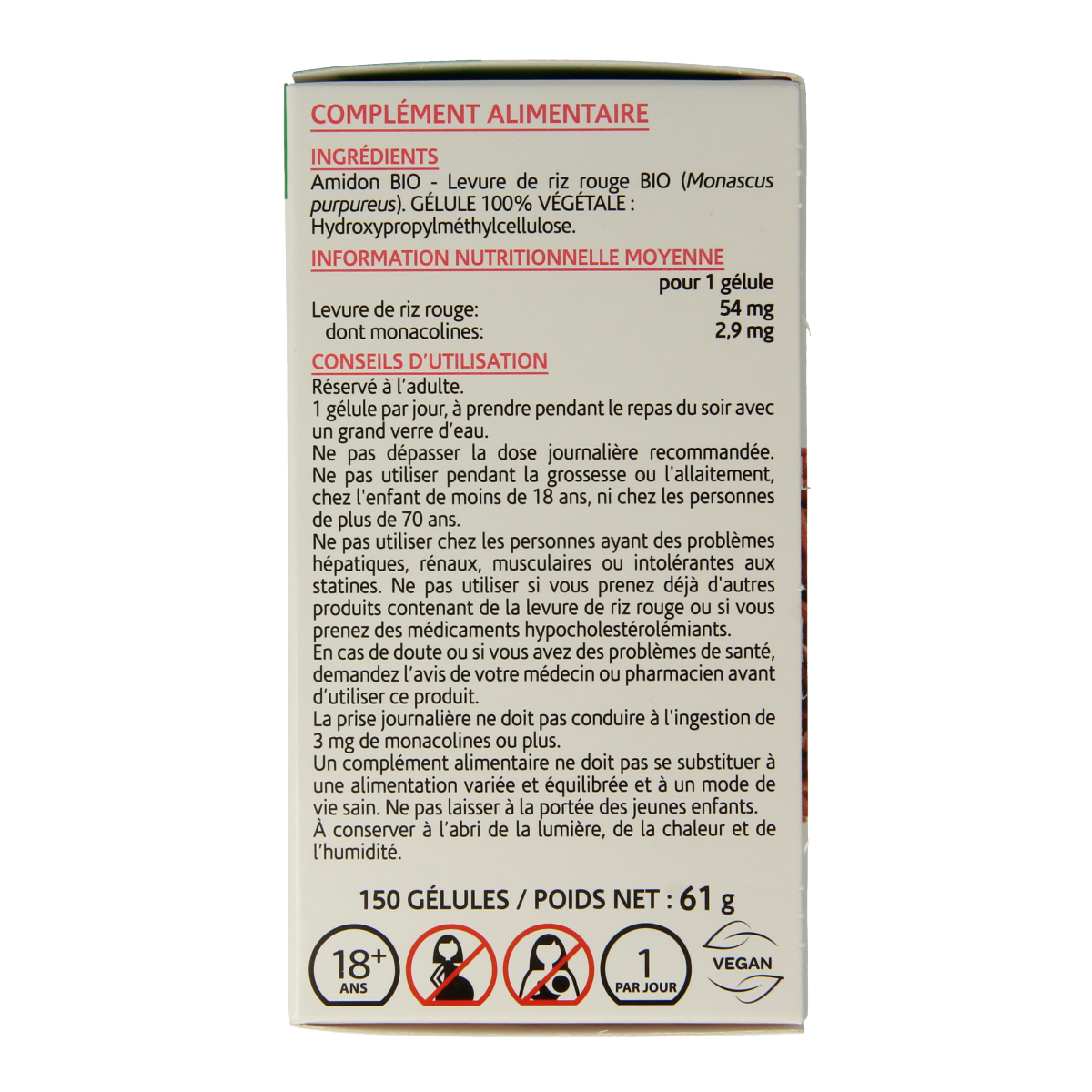 Arkocaps Rode gist rijst bio 150.00 Capsules