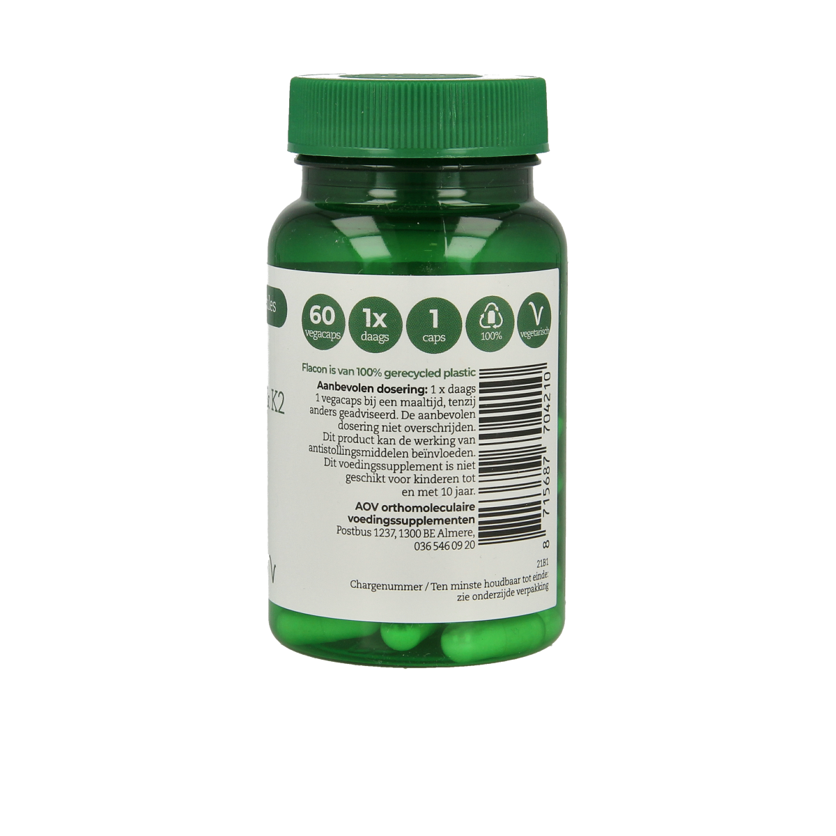AOV 421 Vitamine D3 & K2 60.00 Vegetarische capsules