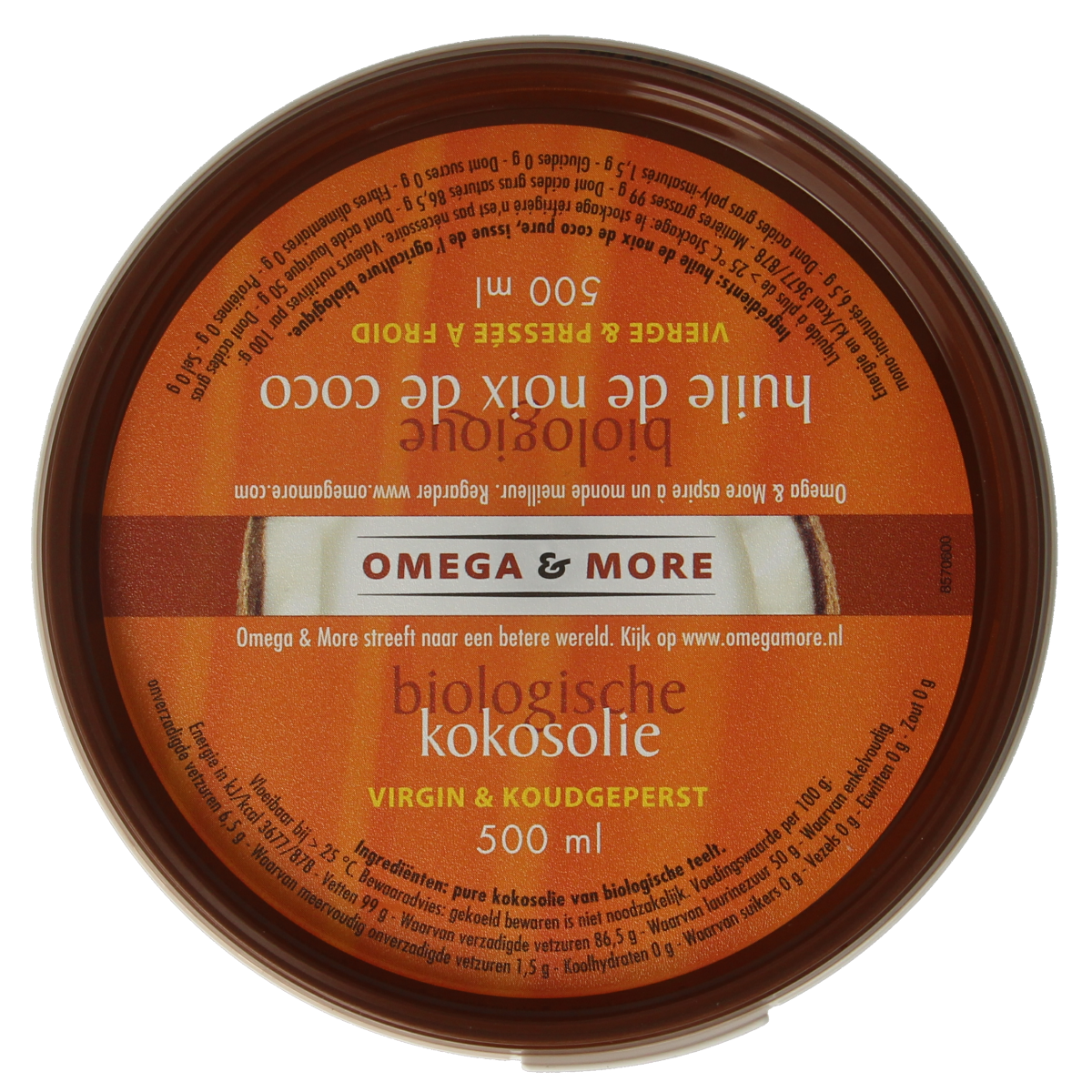 Omega & More Kokosolie extra virgin bio 500.00 Milliliter