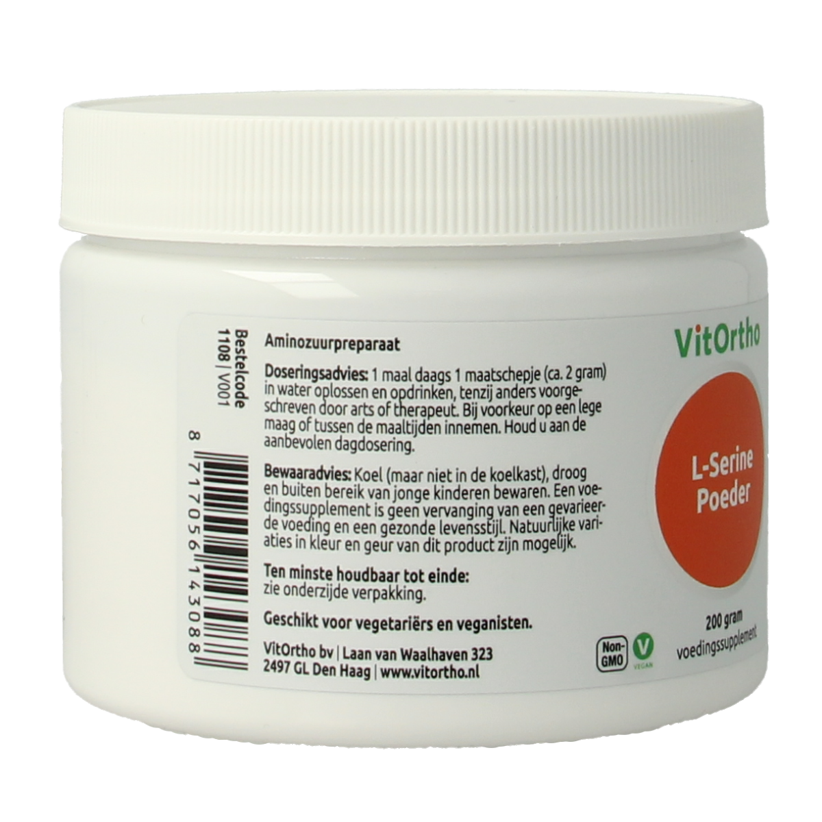 VitOrtho L-Serine poeder 200.00 Gram