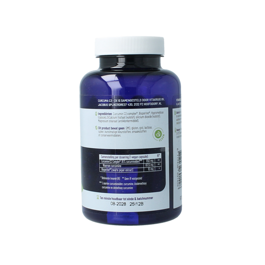 Vitakruid Curcuma C3-2X (95% curcuminoiden) met Bioperine 120.00 Vegetarische capsules