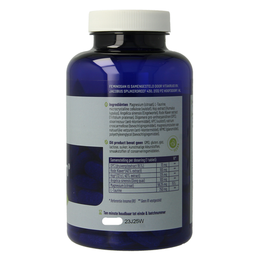 Vitakruid Feminosan Overgang complex oa Rode klaver & Hop 180.00 Tabletten