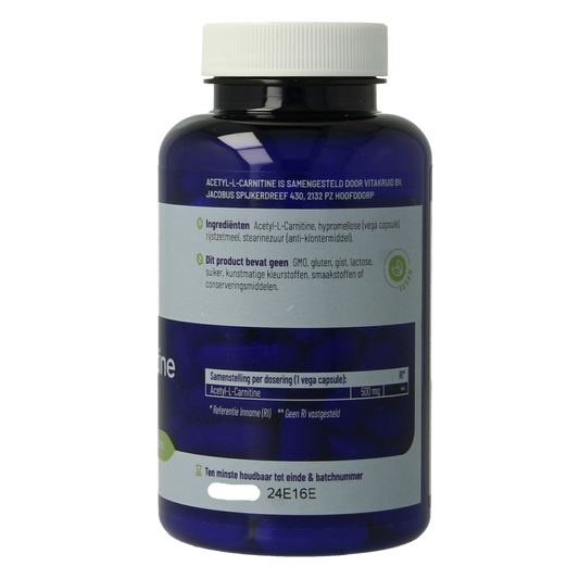 Vitakruid Acetyl-L-Carnitine 500mg 90.00 Vegetarische capsules