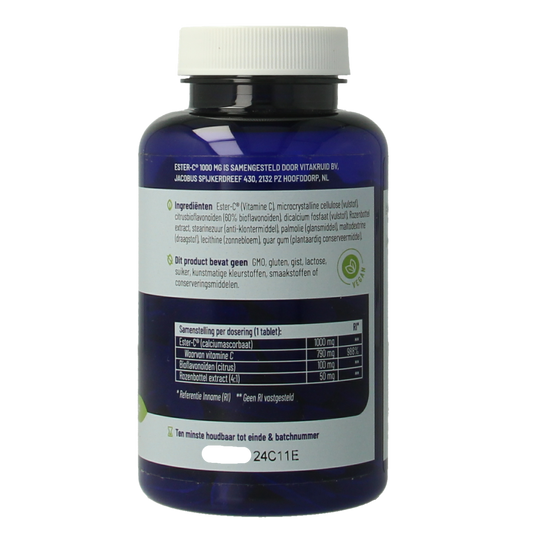 Vitakruid Ester-C Vitamine C 1000 Flavonoiden Rozenbottel 90.00 Tabletten