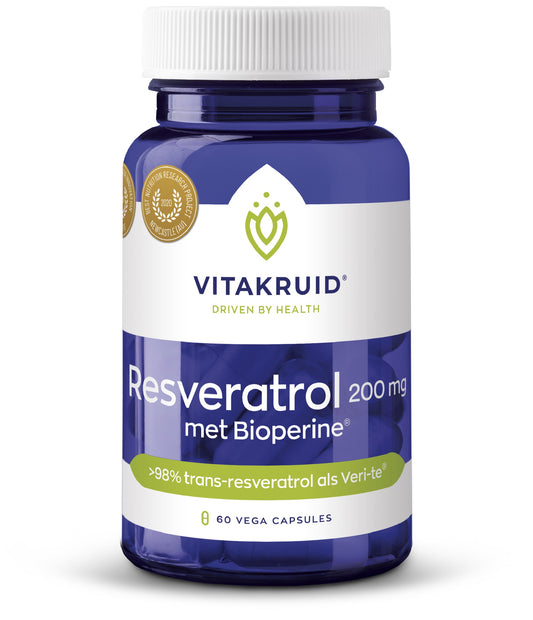 Vitakruid Resveratrol (Veri-te) 200 mg met Bioperine 60.00 Vegetarische capsules