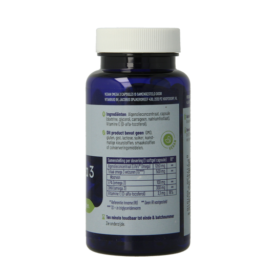 Vitakruid Vegan omega 3 1000 triglyceriden 300 DHA 100 EPA 60.00 Softgels