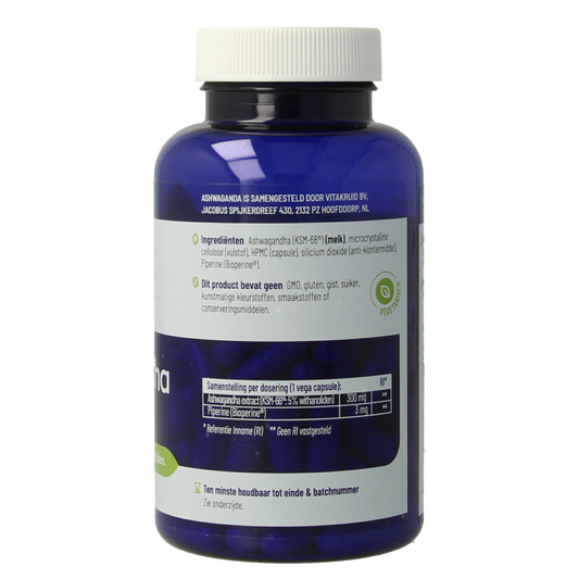 Vitakruid Ashwagandha 5% withanoliden KSM-66 & Bioperine 90.00 Vegetarische capsules
