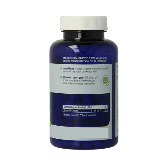 Vitakruid NAC 600 mg N-Acetyl-L-Cysteine 90.00 Vegetarische capsules