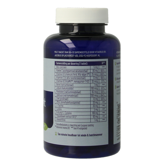 Vitakruid Multi Nacht Man 50+ 100% Vegan 90.00 Tabletten