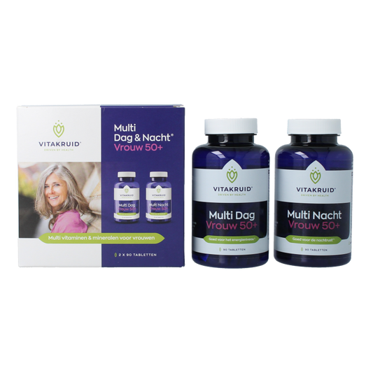 Vitakruid Multi Dag & Nacht Vrouw 50+ 2 x 90 180 Tabletten