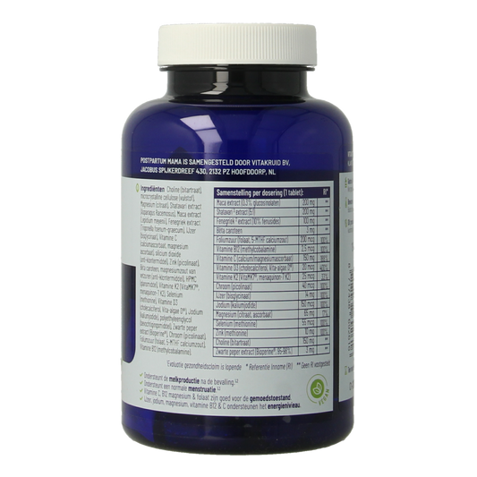 Vitakruid Postpartum Mama oa Fenegriek, Shatavari & Choline 90.00 Tabletten