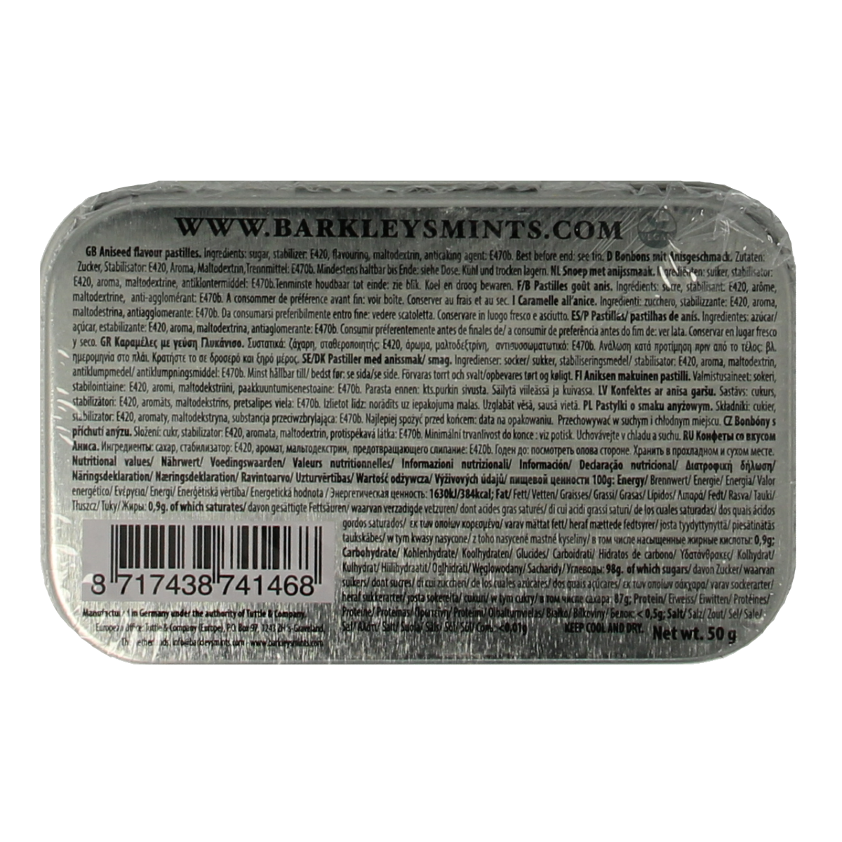 Barkleys Classic mints aniseed 50.00 Gram