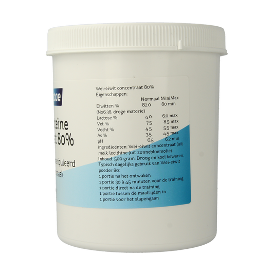 Nova Vitae Whey proteine concentraat 80% 500.00 Gram