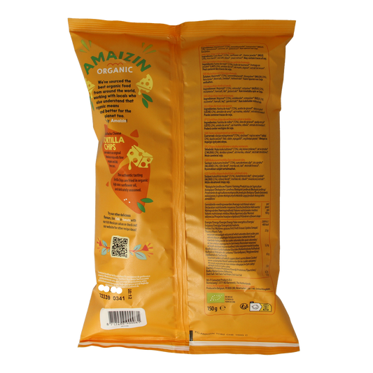 Amaizin Corn chips nacho bio 150.00 Gram