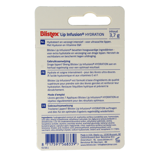 Blistex Lip infusion hydration 3.7 Gram