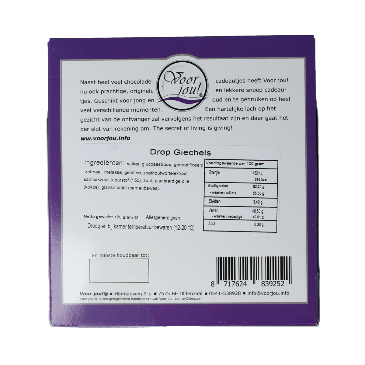 Voor Jou! Toppertje 170.00 Gram
