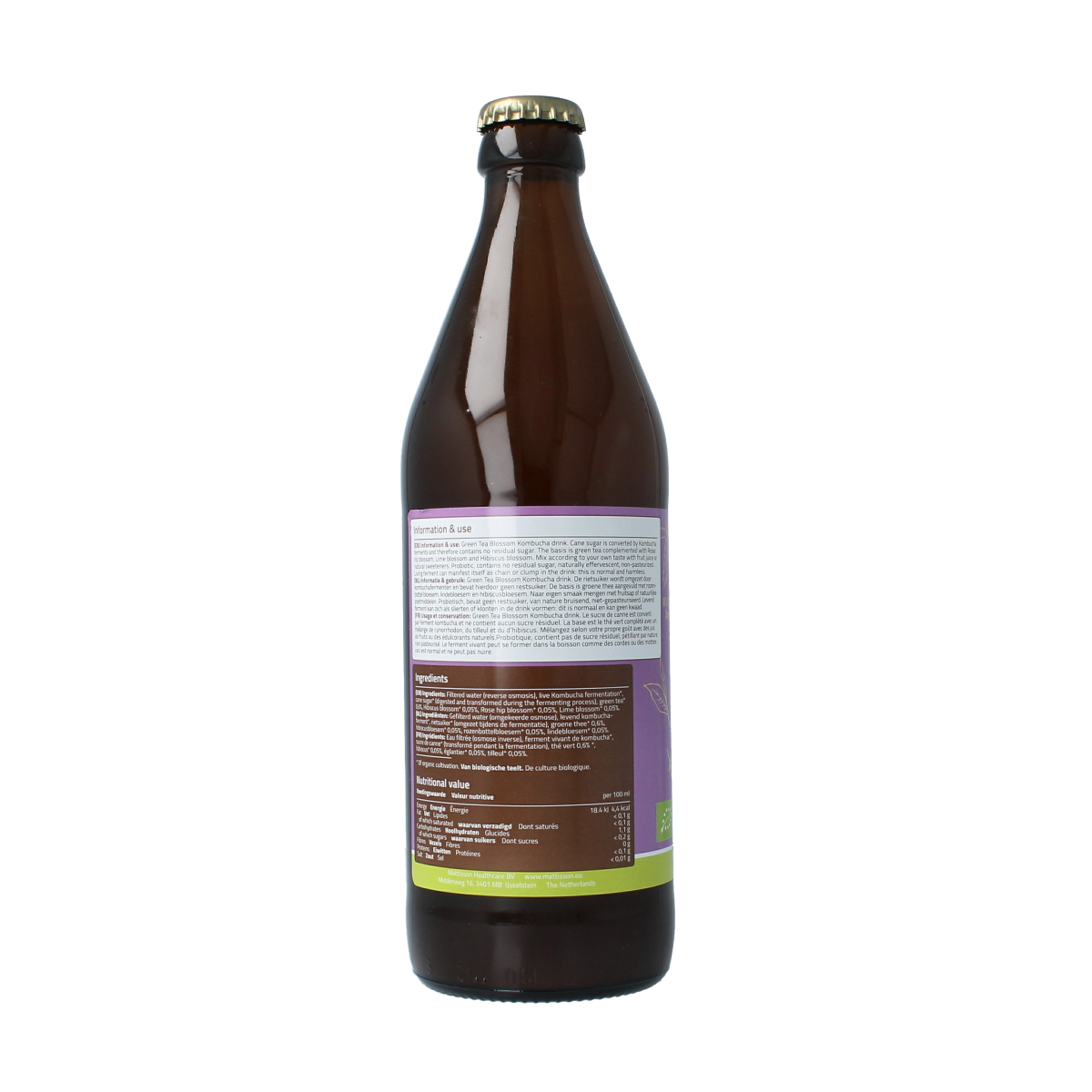 Mattisson Kombucha green tea blossom bio 500.00 Milliliter