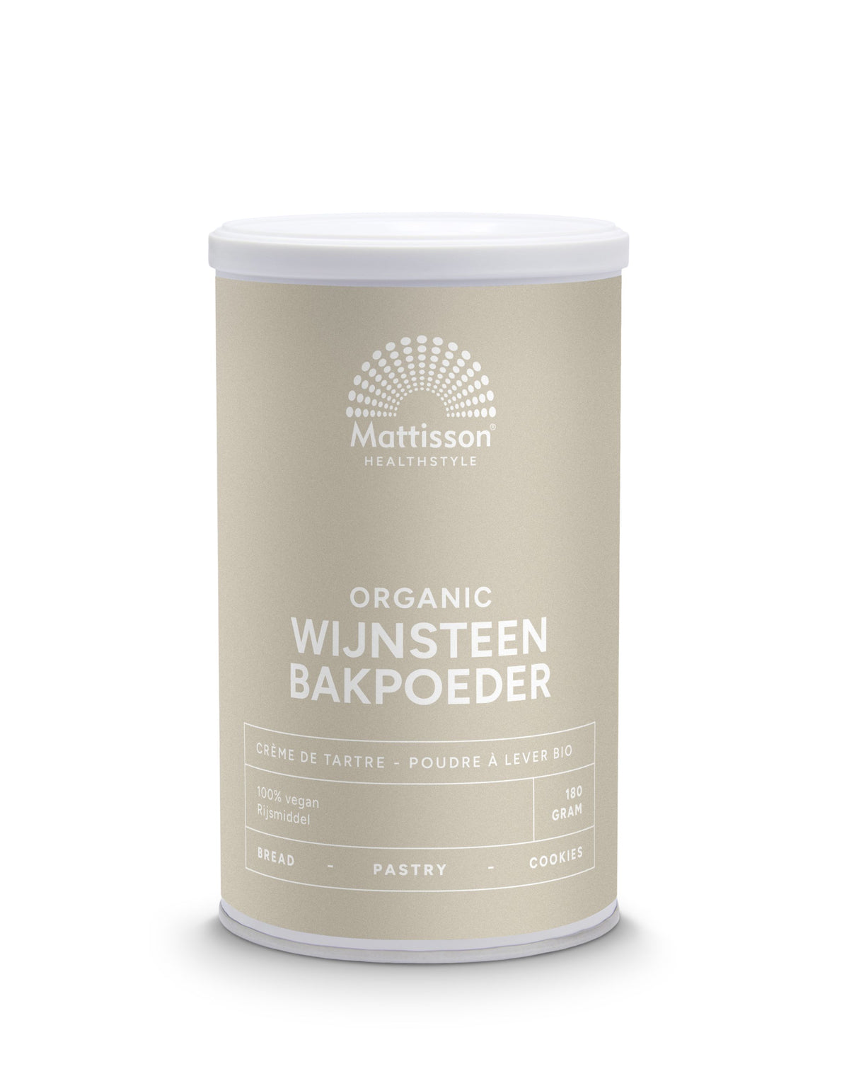 Mattisson Wijnsteenbakpoeder bio 180.00 Gram