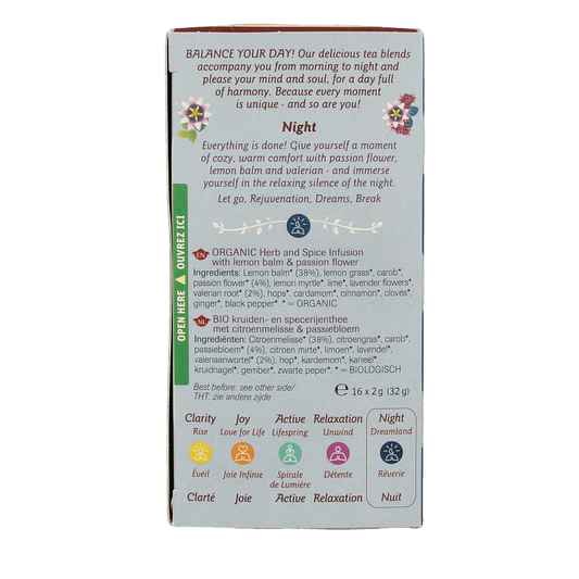 Shoti Maa Dreamland lemon balm, valerian & pass flower bio 16 Zakjes