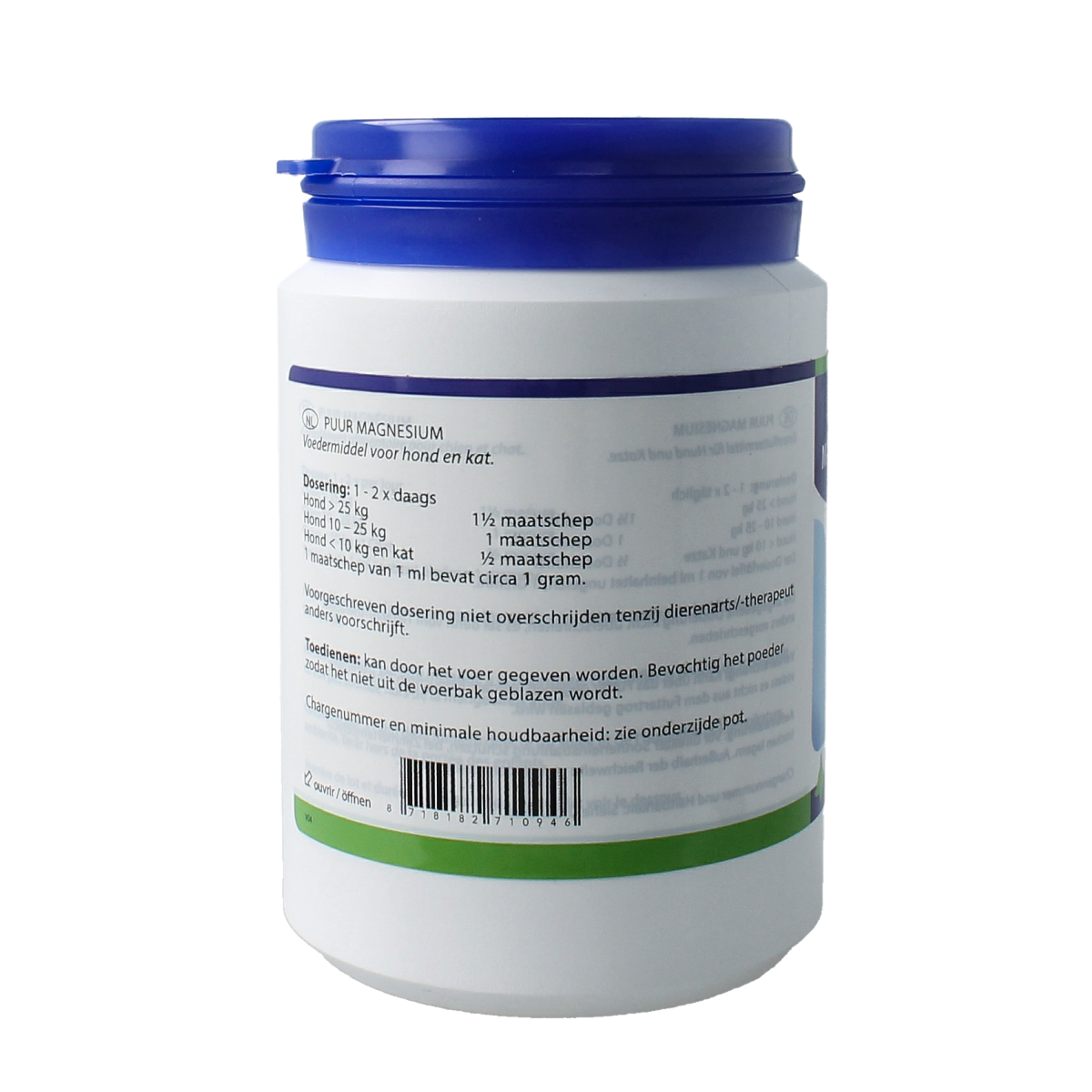Puur Magnesium hond & kat 150.00 Gram
