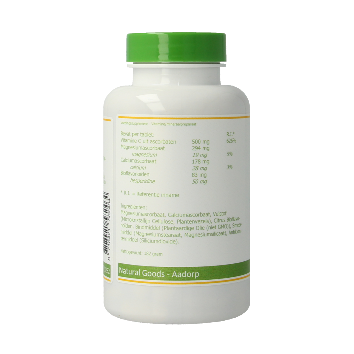Elvitum Gebufferde vitamine C 500mg 180.00 Tabletten