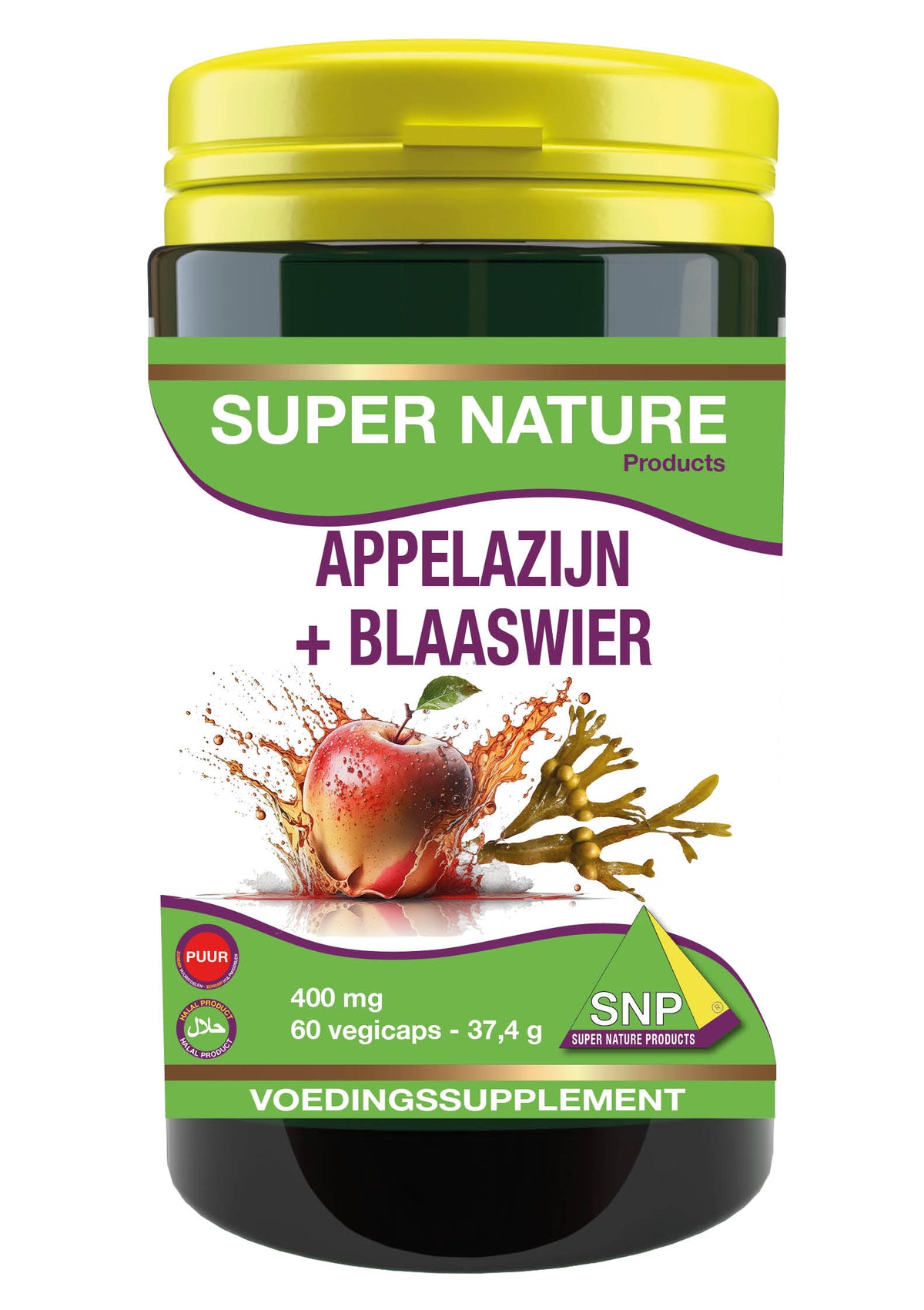 SNP Appelazijn blaaswier 400 mg en 100mcg jodium 60.00 Vegetarische capsules