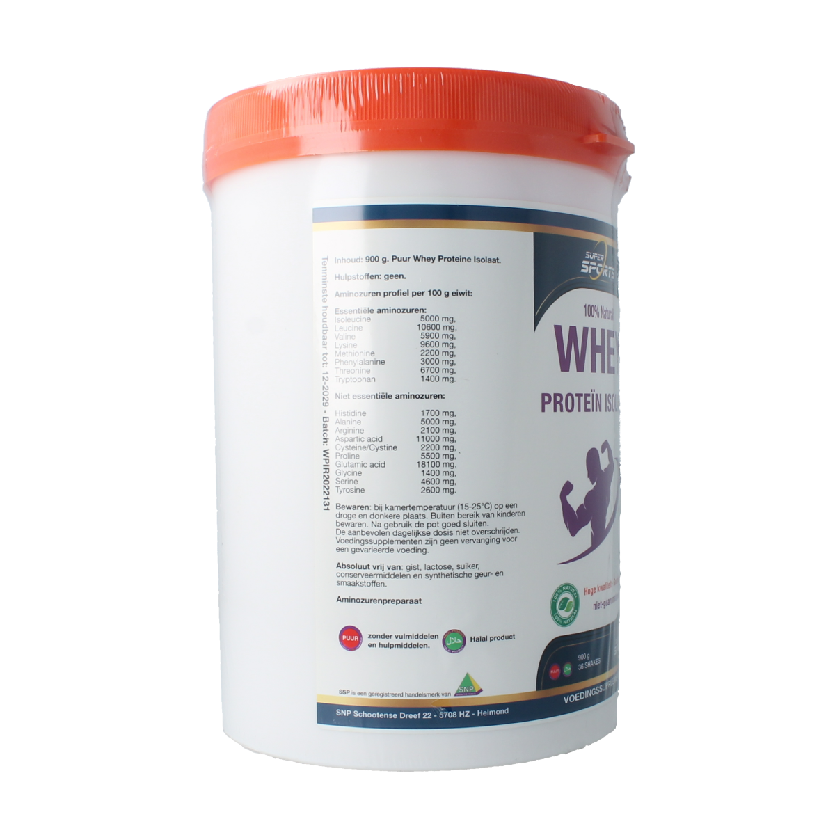 SNP Whey proteine isolate 100% natural 900.00 Gram