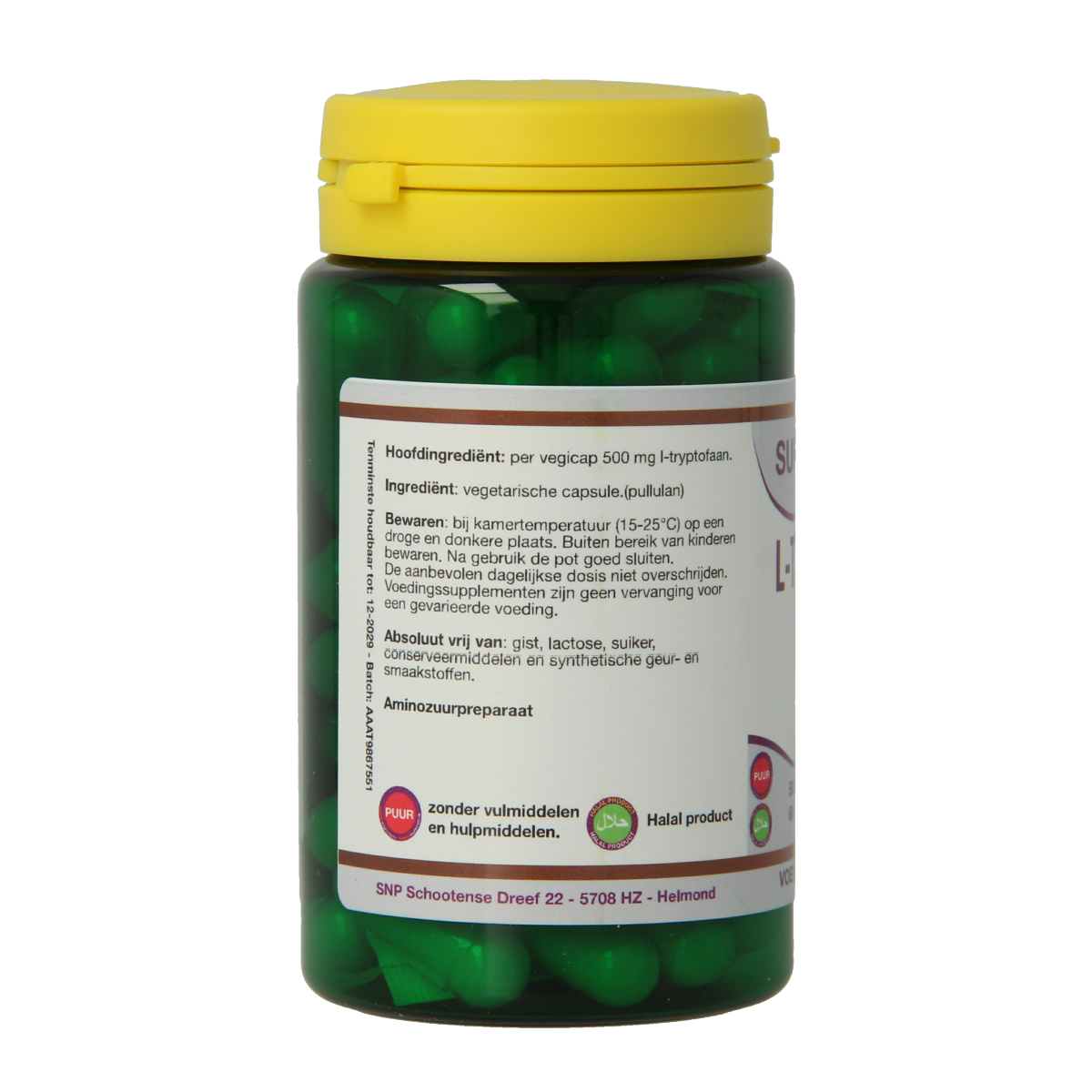 SNP L-Tryptofaan 500mg 60.00 Vegetarische capsules