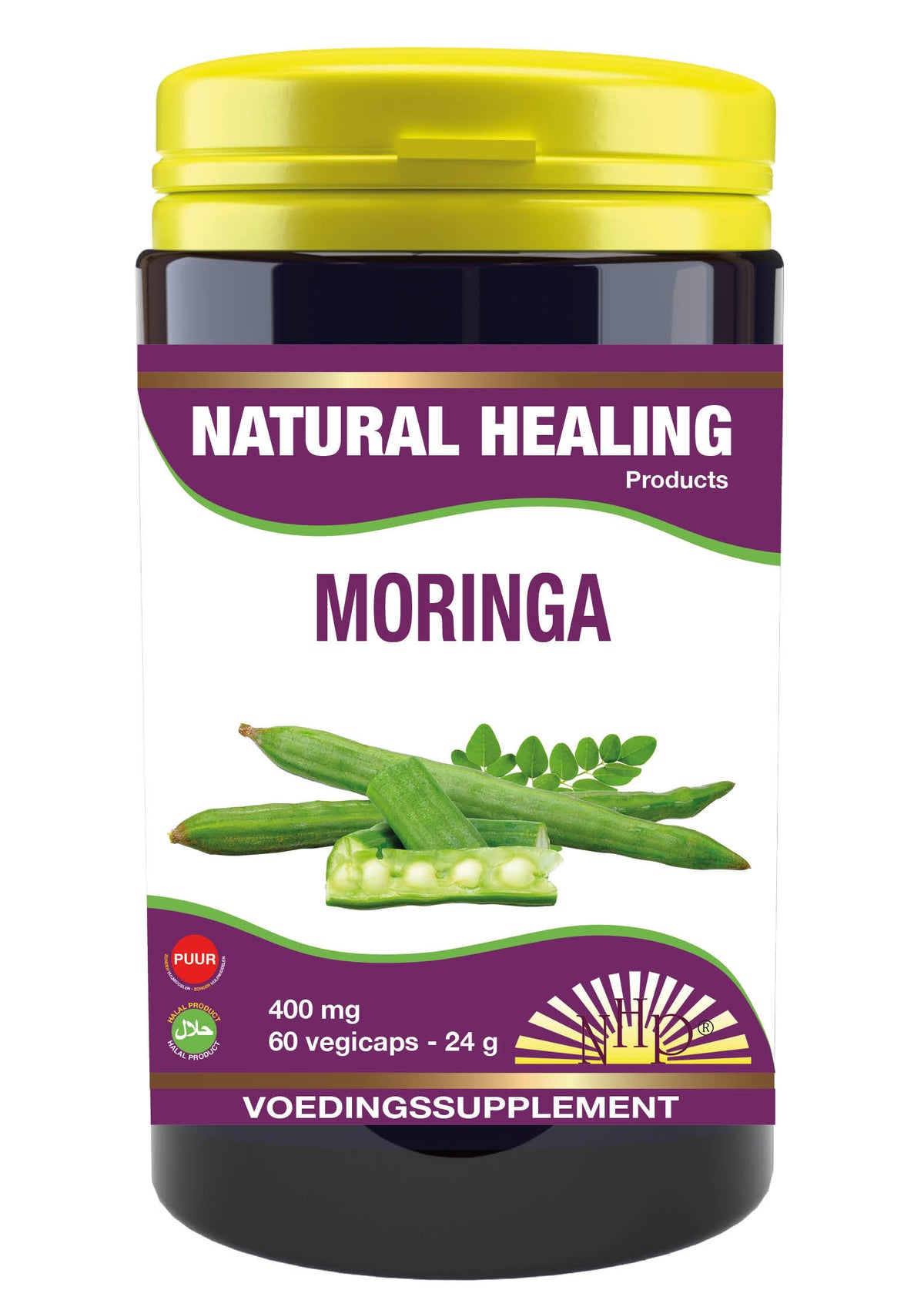 NHP Moringa 400mg puur 60.00 Vegetarische capsules