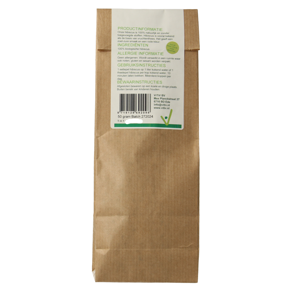 Vitiv Hibiscus bio 50.00 Gram