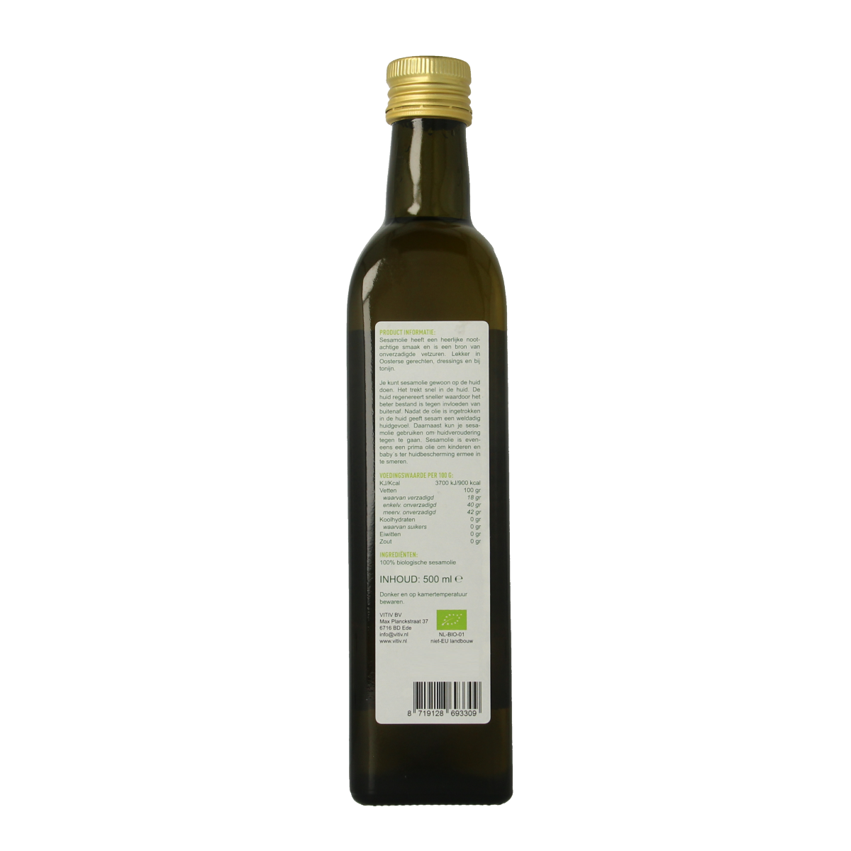 Vitiv Sesamolie bio 500.00 Milliliter