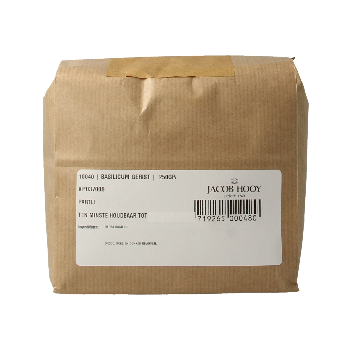 Jacob Hooy Basilicum gerist 250.00 Gram