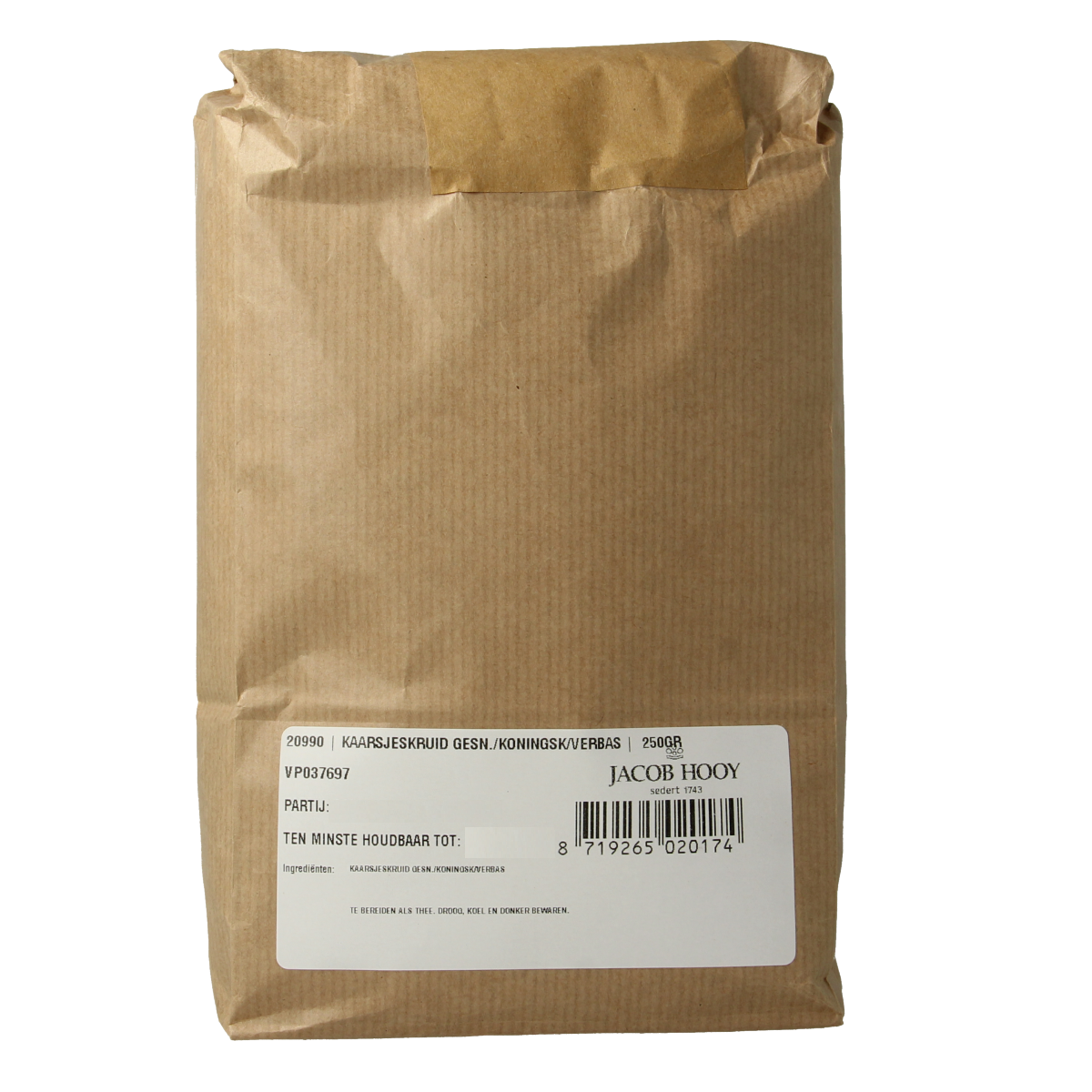 Jacob Hooy Kaarsjeskruid verbascum koningskaars 250.00 Gram