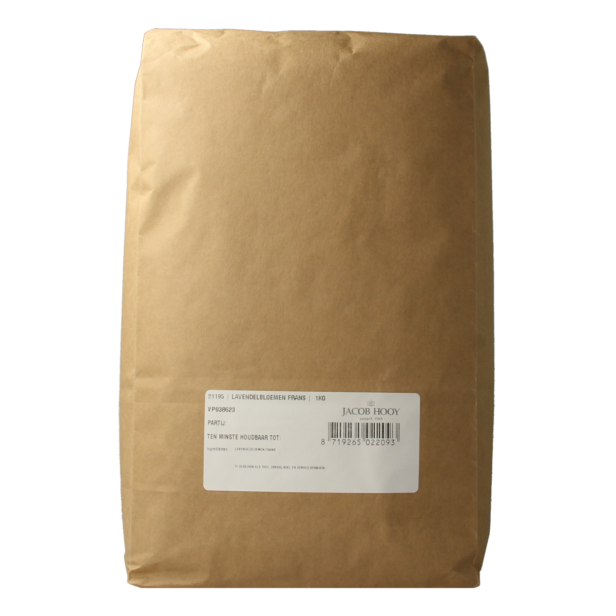Jacob Hooy Lavendelbloemen Frans 1.00 Kilogram