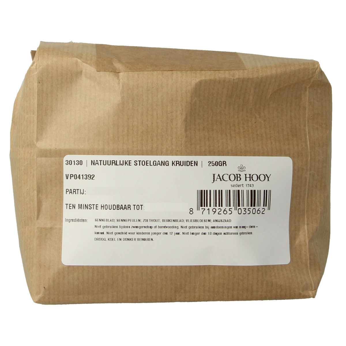Jacob Hooy Natuurlijke stoelgang kruiden 250.00 Gram