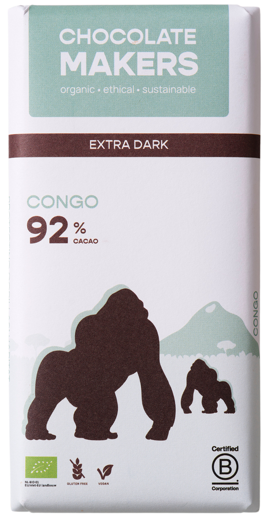 Chocolatemakers Gorilla extra puur 92% bio 80.00 Gram