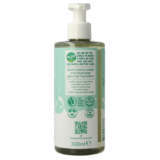 Happy Earth Was & badgel zeepvrij baby & kids 300.00 Milliliter