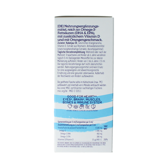 Arctic Blue Omega 3 pure visolie met vitamine D 250.00 Milliliter