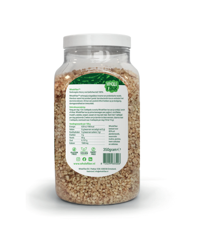 WholeFiber Gedroogde chicory root (witlofwortel) 350.00 Gram