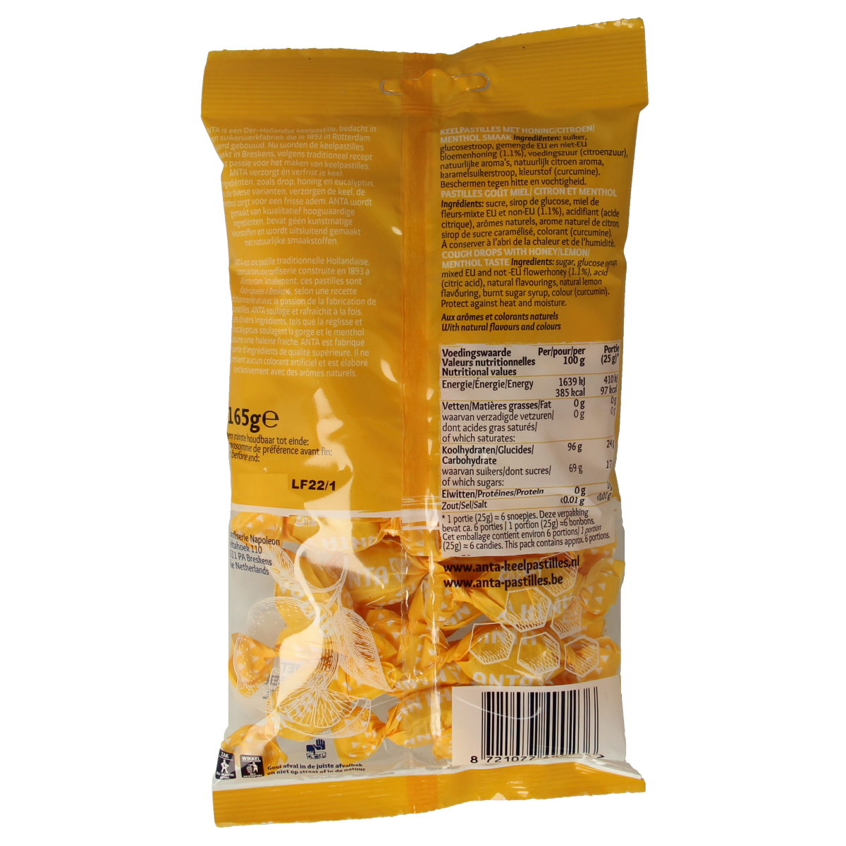 Anta Honey lemon menthol 165.00 Gram