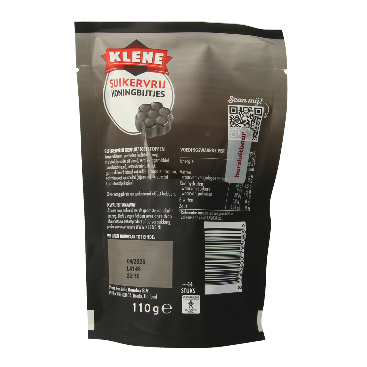 Klene Honingbijtjes suikervrij 110.00 Gram