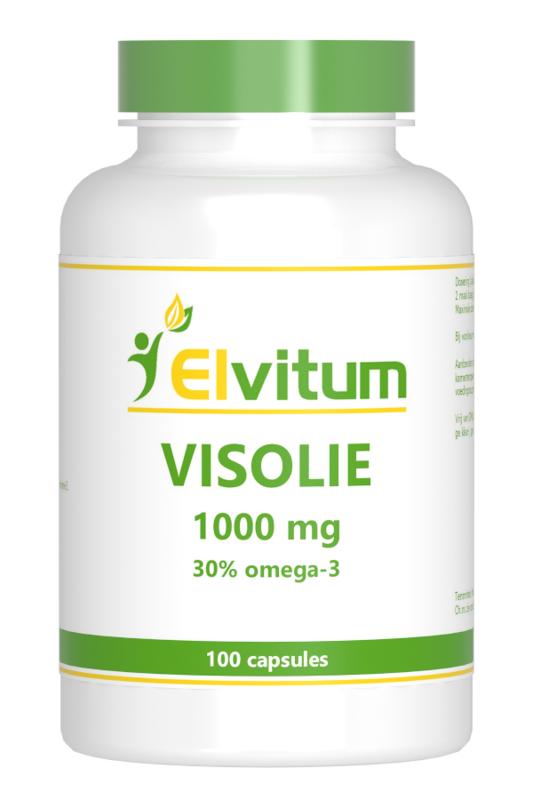 Elvitum Visolie 1000mg omega 3 30% 100.00 Capsules