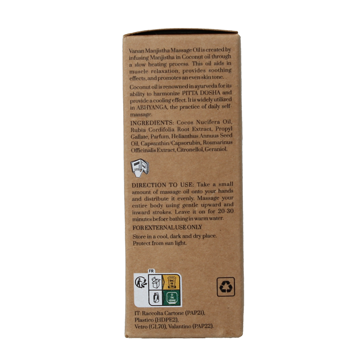 Vanan Manjistha massage oil 90.00 Milliliter