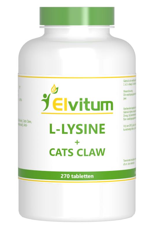 Elvitum L-Lysine cats claw 270.00 Tabletten