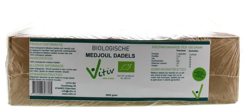 Vitiv Dadels medjoul bio 5.00 Kilogram