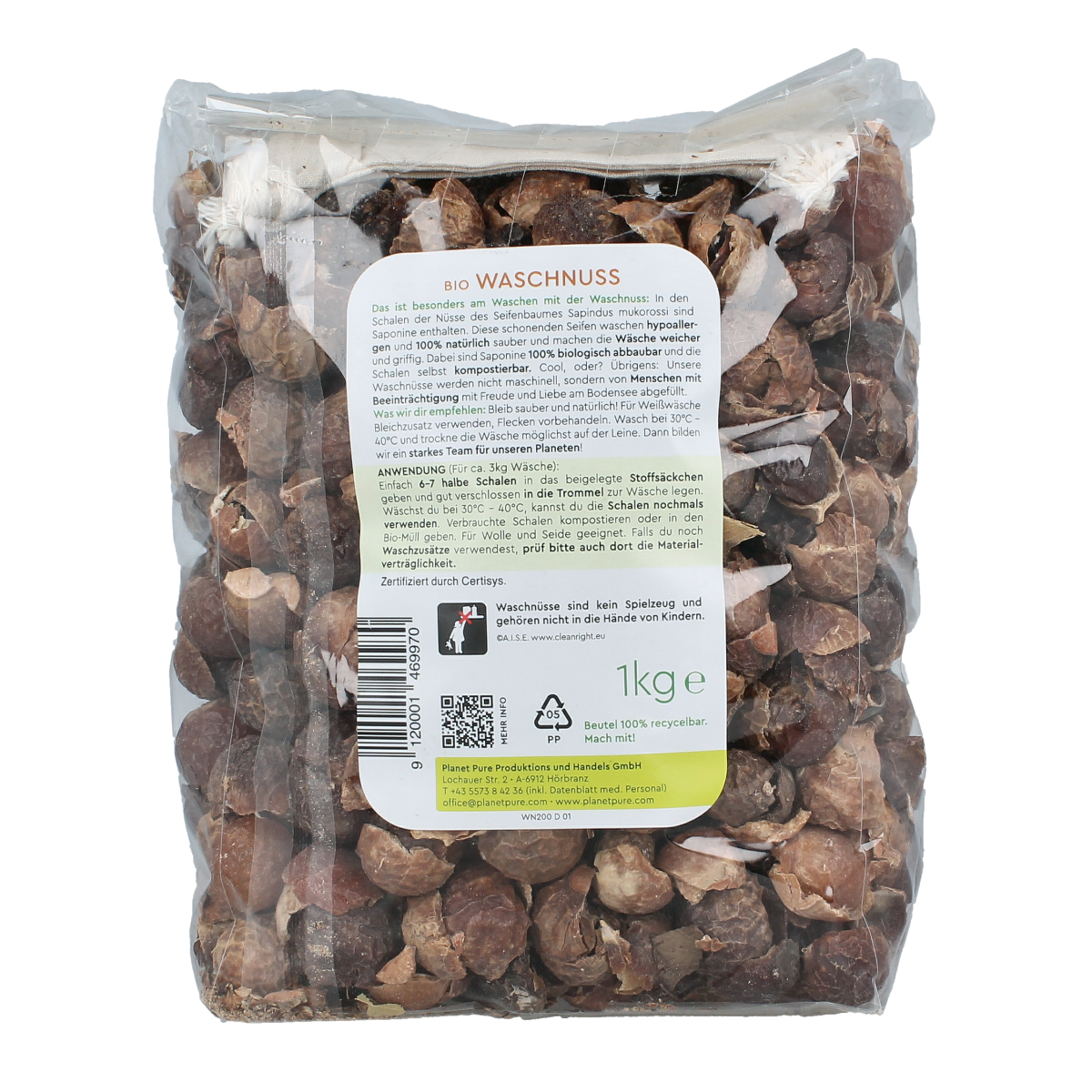 Planet Pure Zeepnoten natuurlijk 1.00 Kilogram