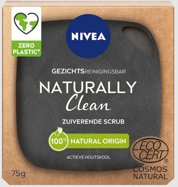 Nivea Naturally clean zuiverende scrub 75.00 Gram