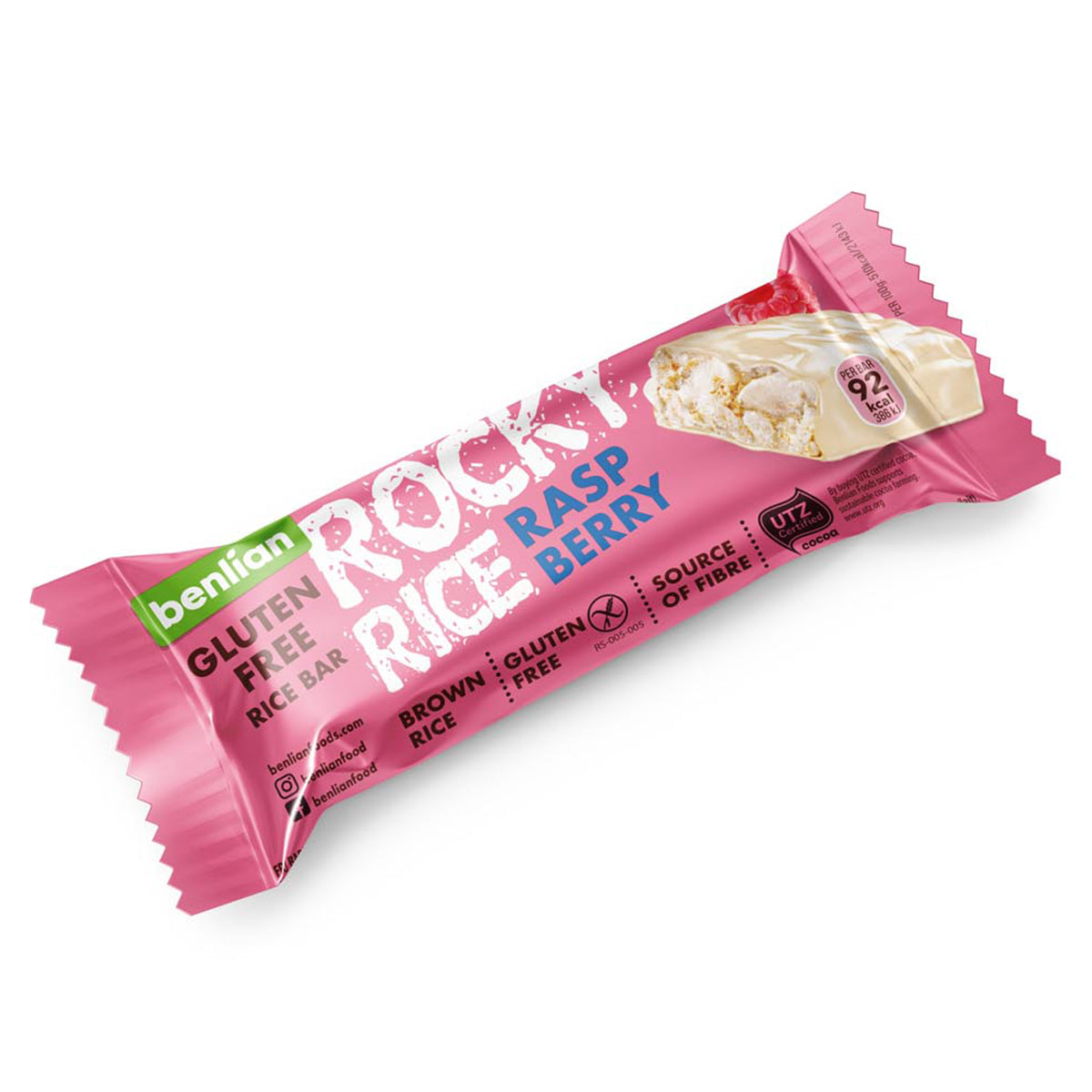 Benlian Rocky rice raspberry bar glutenvrij 18.00 Gram